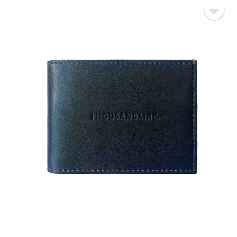 THOUSANDAIRE.-Men's Black Leather Wallet. Easy.Tiger